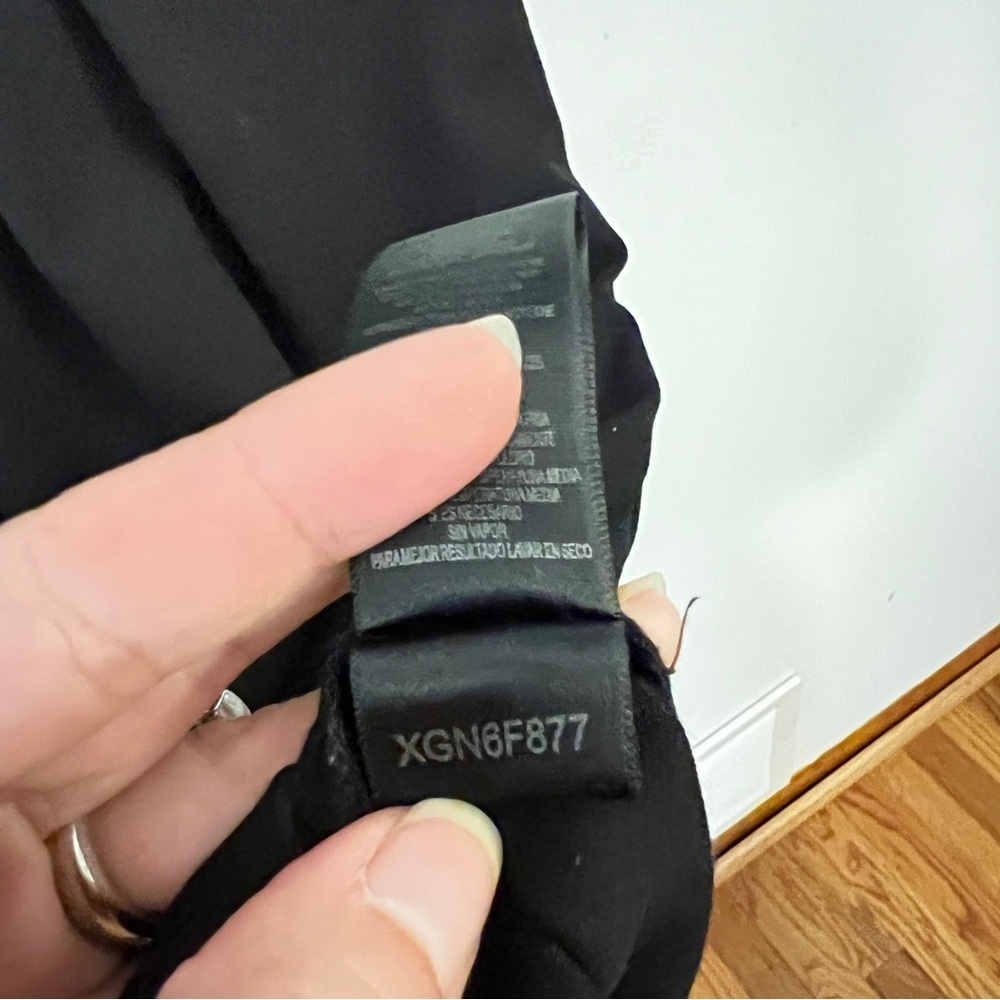 BCBG Black Puff Sleeve Pleated Midi Dress - Picture 12 of 14